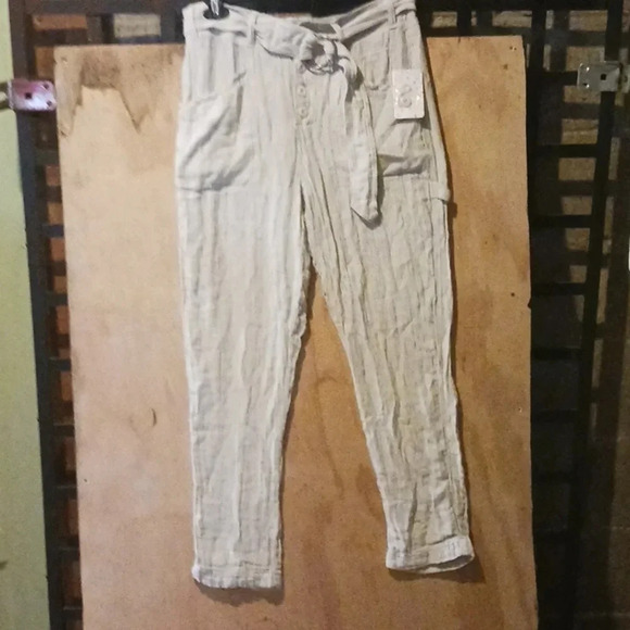 NWT Free People, Emerson Utility Pant ivory size 2 - Picture 4 of 7
